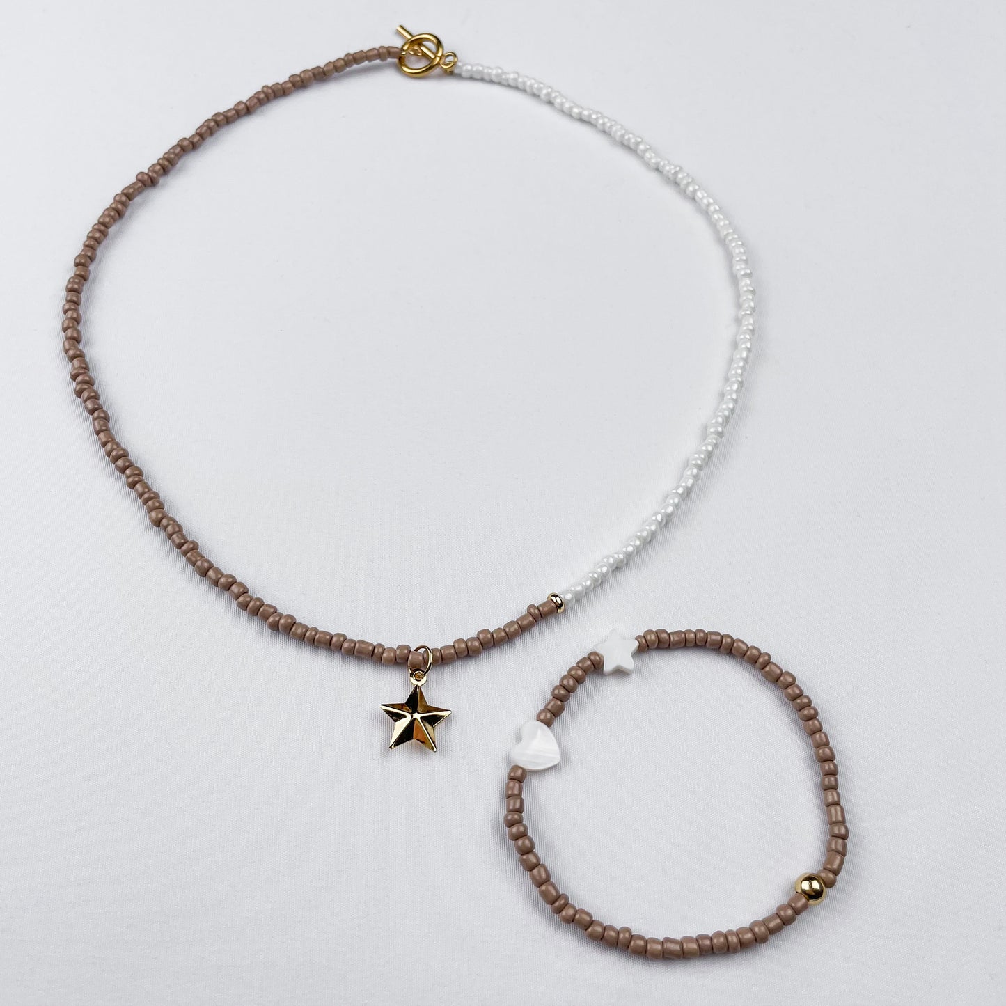 Choker + Armband Braun