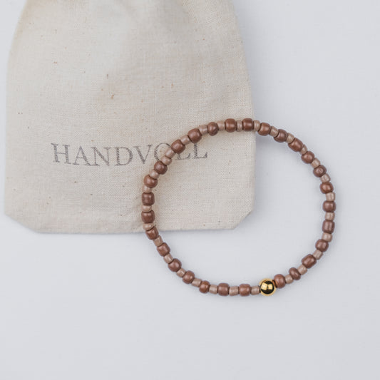 Perlenarmband Braun