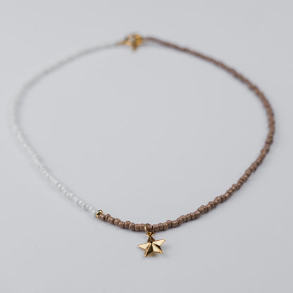 Perlen Choker Goldstern