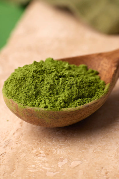 Blaue Tasse + Matcha Tee